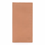 Men's Genuine Leather XL Checkbook Wallet Beige 16 Card Slots