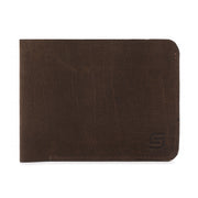 Men's Hunter Leather Bifold Wallet Espresso Vintage Distressed Leather