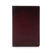Men's Genuine Leather Long Wallet Burgundy Color Vertical Travel Wallet