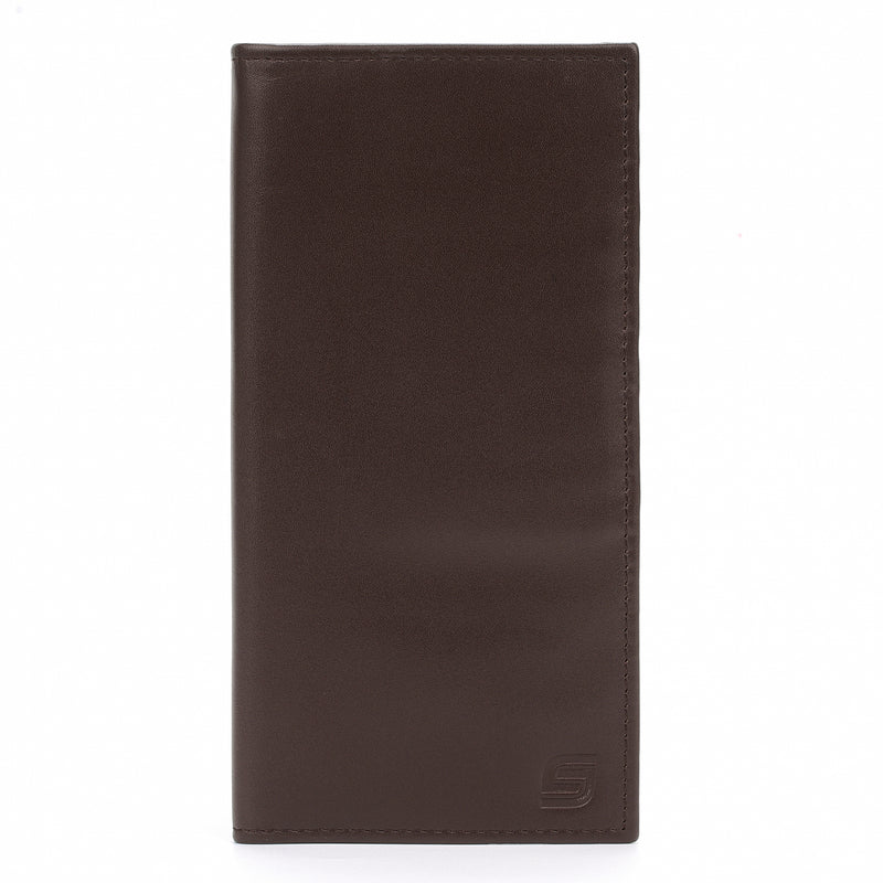 Men's Genuine Leather XL Checkbook Wallet Dark Brown Handcrafted Pakistan