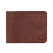 Men's Hunter Leather Bifold Wallet Chocolate Handcrafted Pakistan
