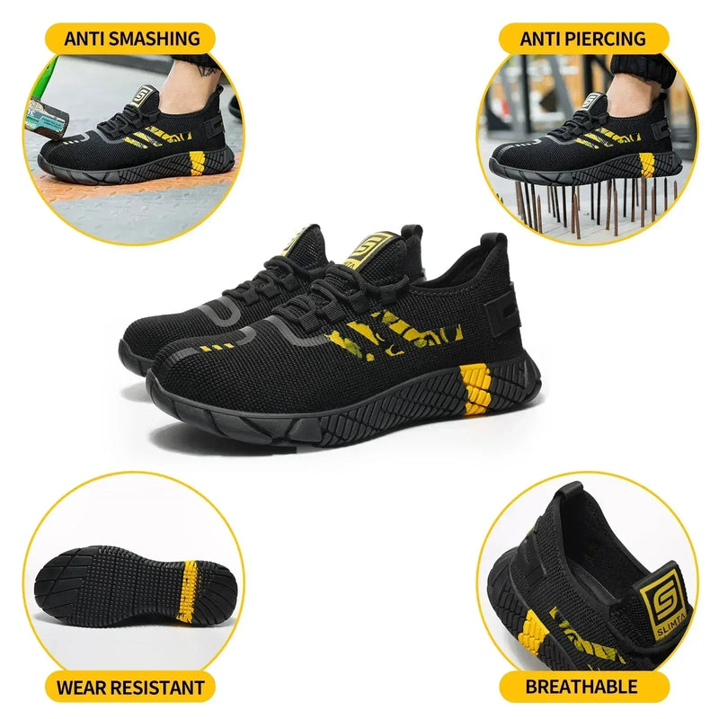 2092 B-Yellow Safety Shoes - SLIMTA