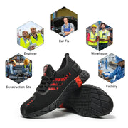 2092 Red Safety Shoes - SLIMTA