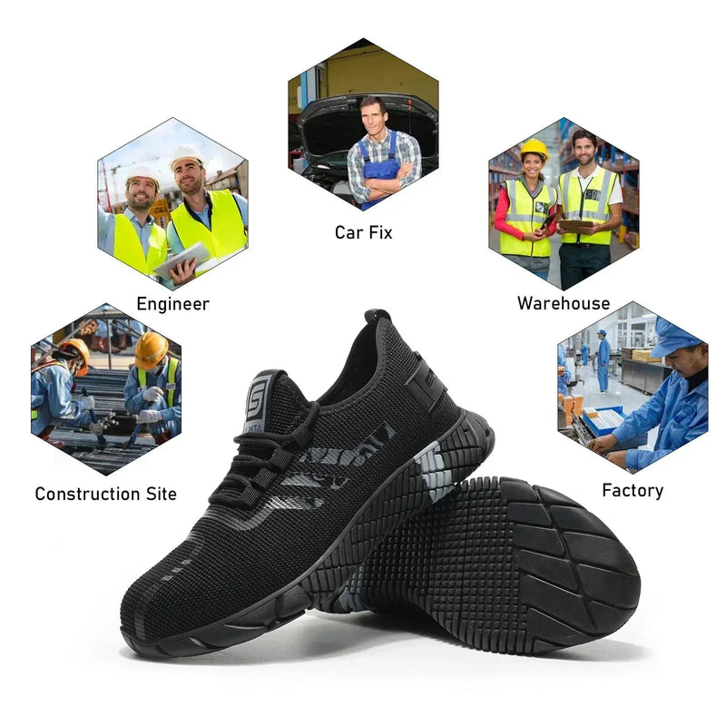 2092 S Series Grey Safety Shoes - SLIMTA