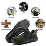 223 Ryder Green Safety Shoes – Steel Toe, Anti-Slip & Lightweight - SLIMTA