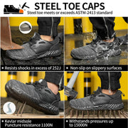 223 Ryder Grey Safety Shoes - SLIMTA