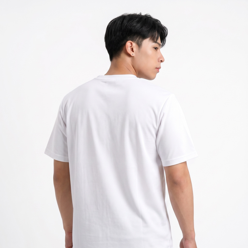 SLIMTA Men's Dry Fit T-Shirt – Crisp White | Lightweight Moisture-Wicking Crew Neck Tee | Everyday Casual & Active Wear