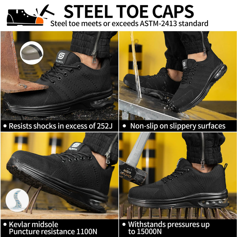 333 Flyer Black Safety Shoes