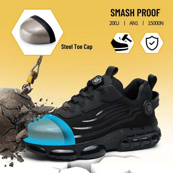 S804 Black Steel Toe Safety Shoes for Men & Women