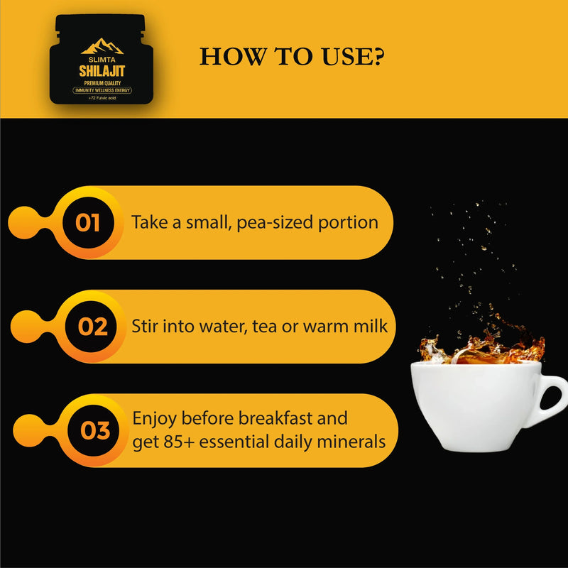 SLIMTA Pure Himalayan Shilajit Resin from Pakistan, 40g