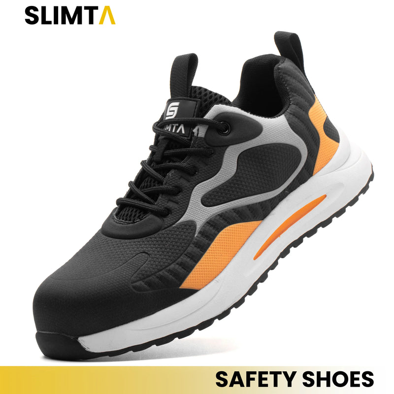 Defender Grey Safety Shoes – Steel Toe, Slip Resistant & Lightweight