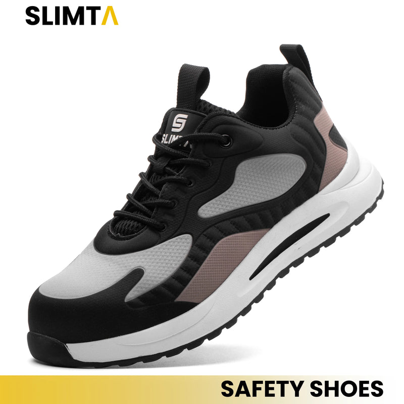 Defender Grey Safety Shoes – Steel Toe, Slip Resistant & Lightweight