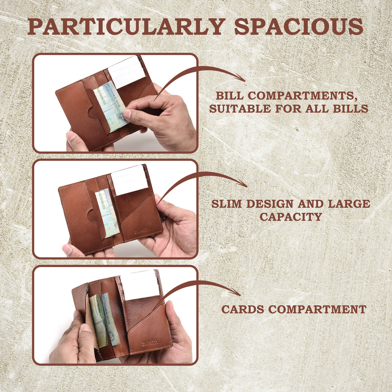 SLIMTA Genuine Leather Wallet for Men | Minimalist Card Holder