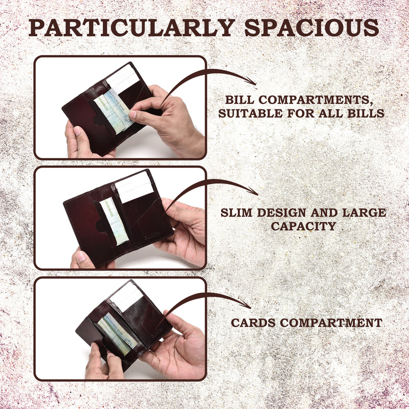 SLIMTA Genuine Leather Wallet for Men | Minimalist Card Holder