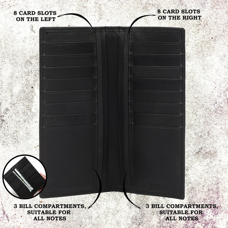 SLIMTA Men's Genuine Leather Wallet RFID Protected with 6 Card Slots