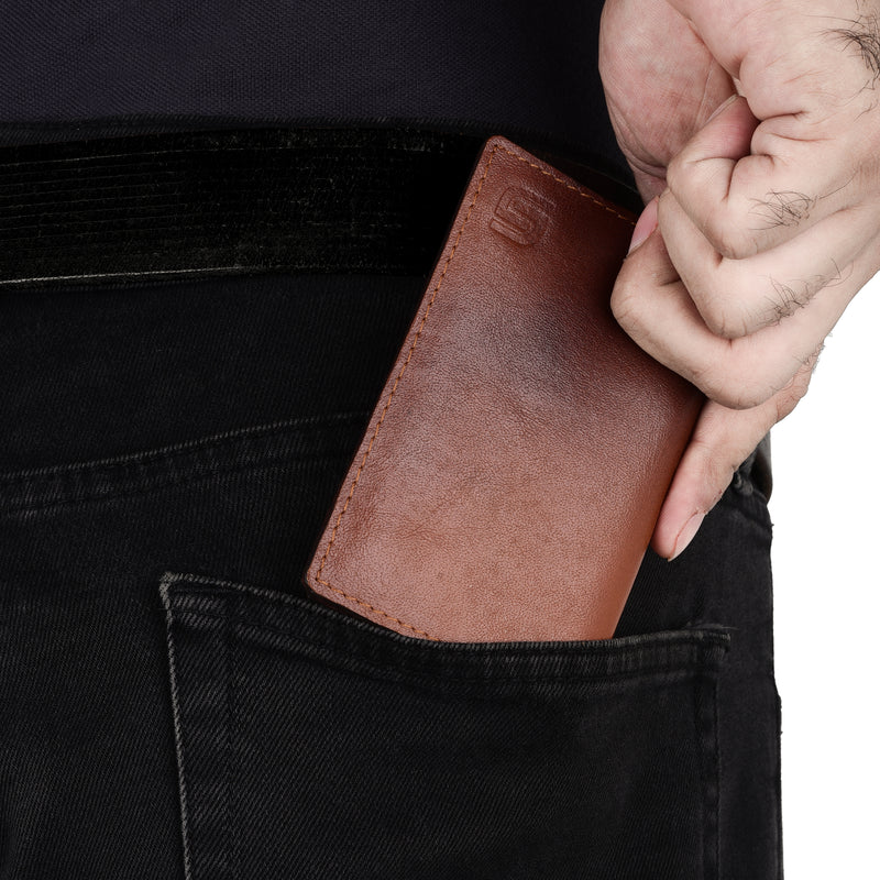 SLIMTA Genuine Leather Wallet for Men | Minimalist Card Holder