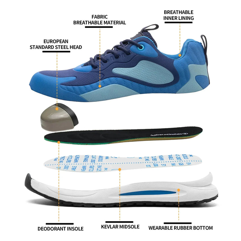 Blue Defender Protective Safety Shoes – Steel Toe & Durable - SLIMTA