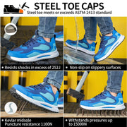 Blue Defender Protective Safety Shoes – Steel Toe & Durable - SLIMTA