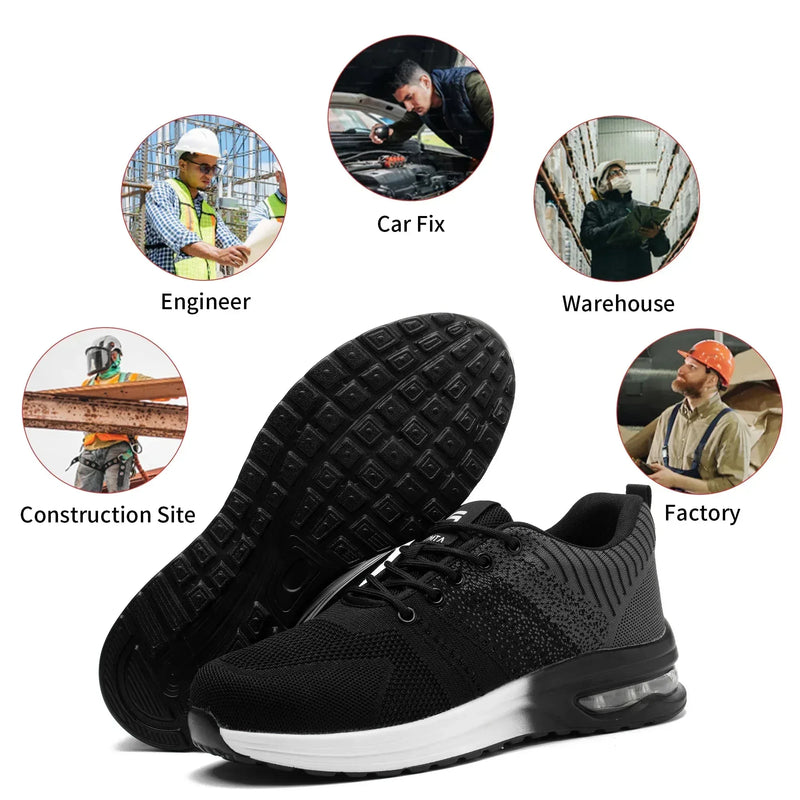 333 Flyer Grey Safety Shoes – Steel Toe Protection - SLIMTA