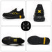 Anti-slip sole view of SLIMTA Model 2092 yellow safety shoes